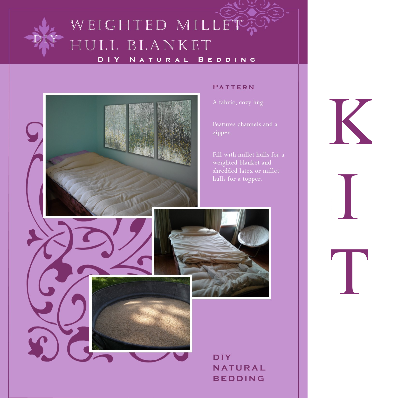 Millet Hull Weighted Blanket Kit